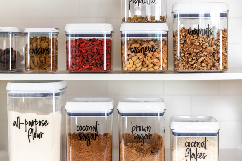 Disorganized vs Unorganized - Glass jars containing nut signifying organization